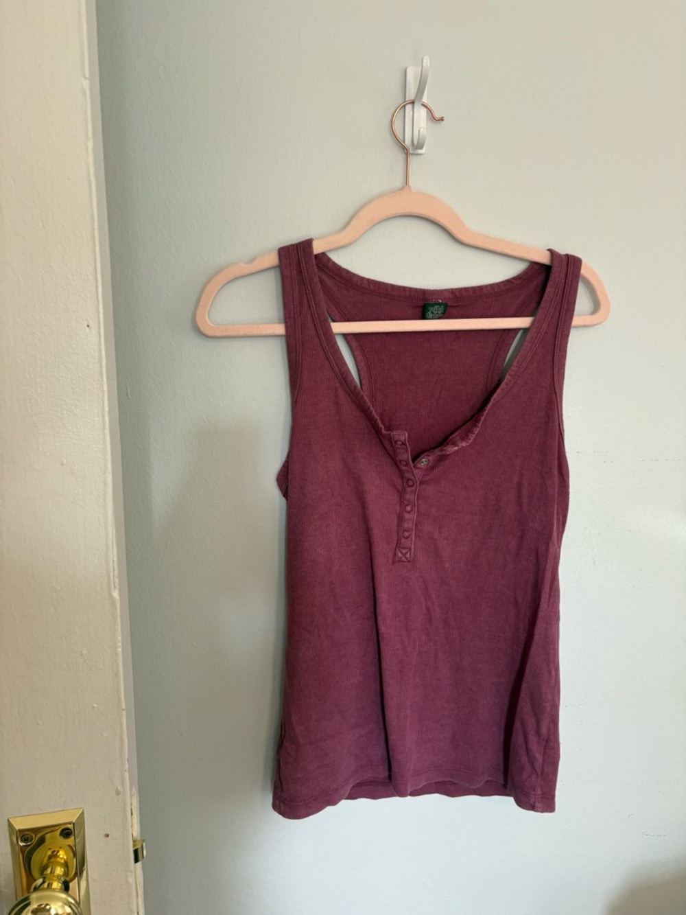 wild fable Sleeveless Henley Tank Top - Wine
